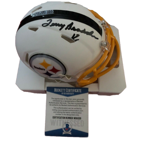 Terry Bradshaw Pittsburgh Steelers Signed Blaze Mini Helmet GTSM 1 (BA —  Ultimate Autographs