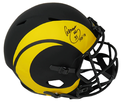 Aeneas Williams Los Angeles Rams Signed Eclipse Black Riddell FS Rep Helmet w/HOF'14 (SCHWARTZ), , 