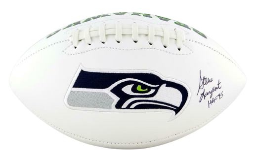 Steve Largent signed Seattle Seahawks Full Size Logo Football Ball W/ HOF  JSA