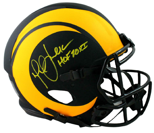 Marshall Faulk Los Angeles Rams Signed F/S Eclipse Authentic Helmet w/HOF (BAS COA)