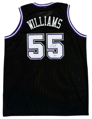 Jason Williams Sacramento Kings Signed Black Jersey (BAS COA)