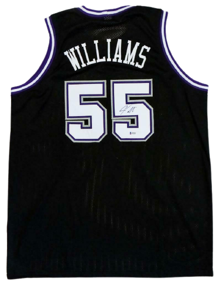 Jason Williams Sacramento Kings Signed Black Jersey (BAS COA)