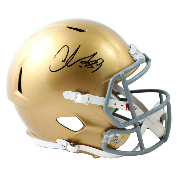 Chase Claypool Notre Dame Fighting Irish Signed F/S Speed Helmet (BAS COA)