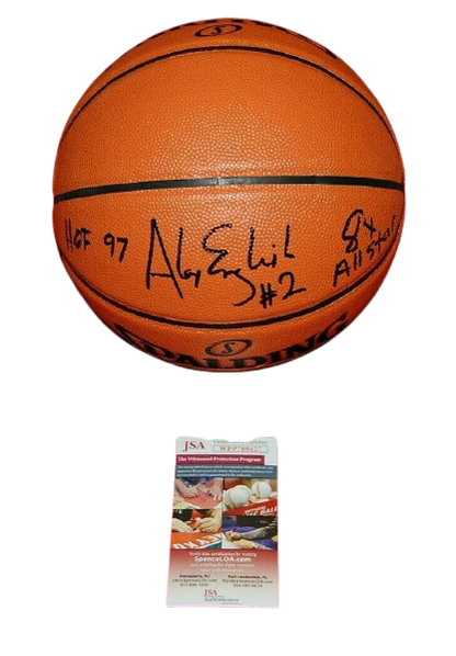 ALEX ENGLISH DENVER NUGGETS signed GAME REPLICA BASKETBALL JSA COA