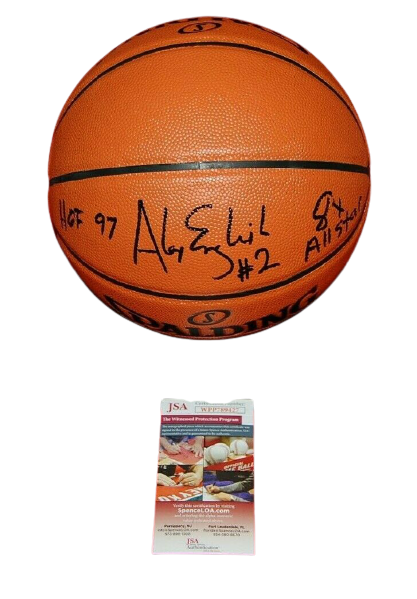 ALEX ENGLISH DENVER NUGGETS signed GAME REPLICA BASKETBALL JSA COA