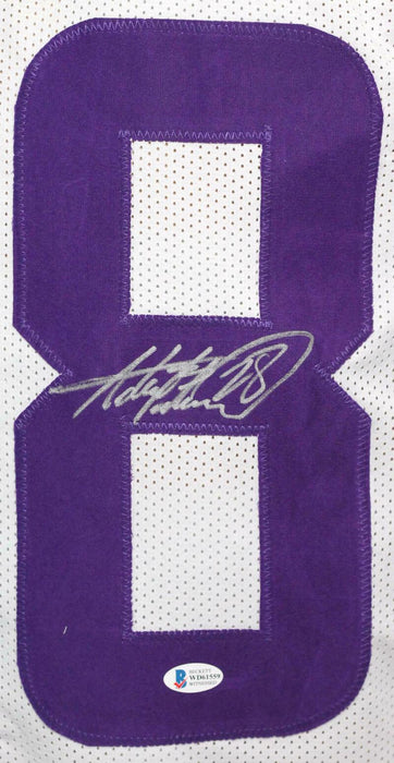 Adrian Peterson Minnesota Vikings Autographed White Pro Style Jersey - (BAS COA), , 