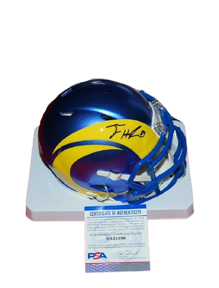Tyler Higbee Los Angeles Rams Signed Speed Mini Helmet PSA COA 1 (St. Louis)