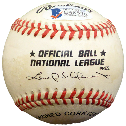 Preston Ward Brooklyn Dodgers Signed NL Baseball Beckett #E48576 BAS COA (Los Angeles)