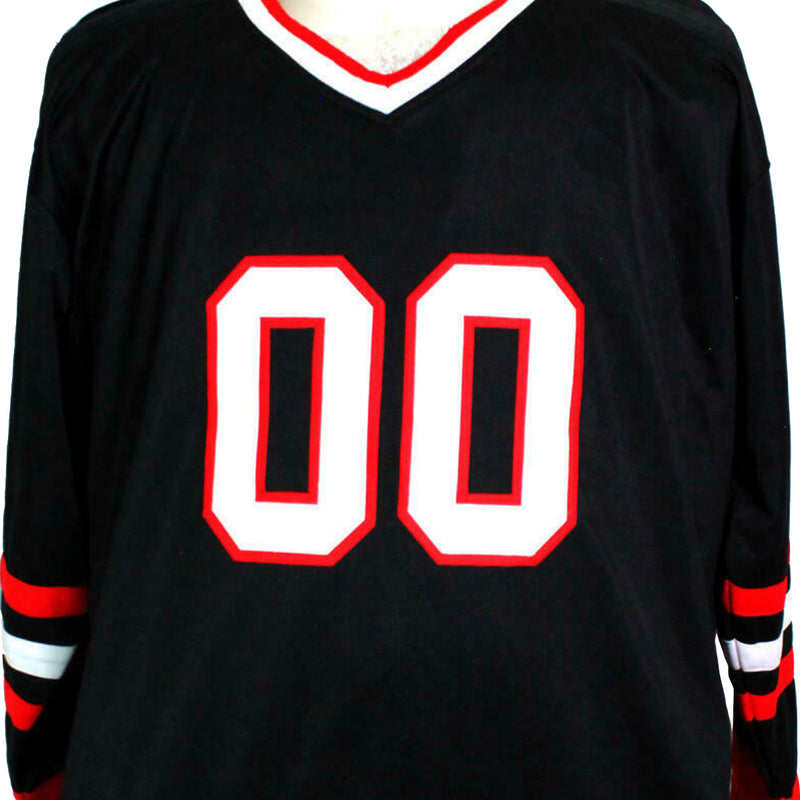 Chevy Chase Autographed Black Hockey Style Jersey (BAS COA)