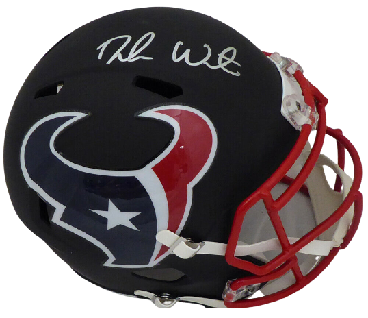 DESHAUN WATSON HOUSTON TEXANS AUTOGRAPHED TEXANS MATTE BLACK FULL SIZE HELMET149110 (BAS COA)