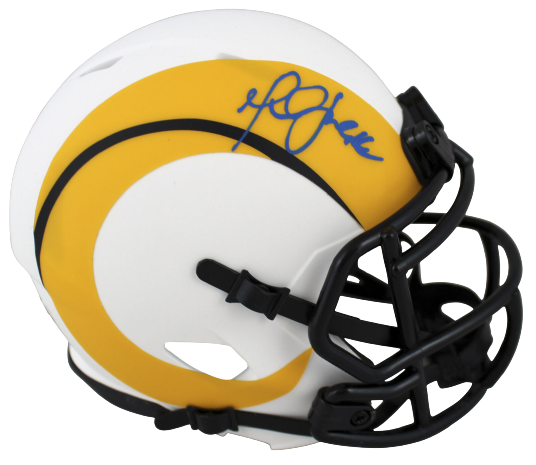 Marshall Faulk Los Angeles Rams Signed Authentic Lunar Speed Mini Helmet (BAS COA)