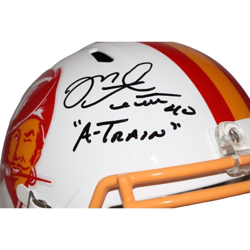 Mike Alstott Signed Tampa Bay Buccaneers F/S TB Helmet Insc. Beckett 42056