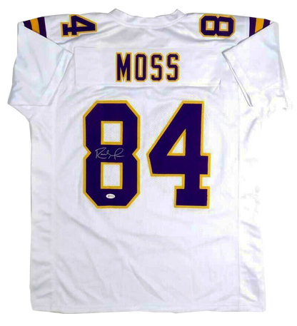 Randy Moss Minnesota Vikings Autographed White Pro Style Jersey - (BAS COA)