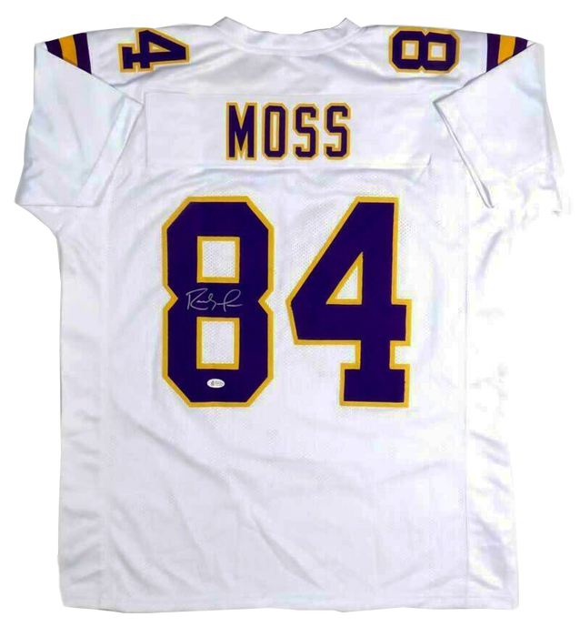 Randy Moss Minnesota Vikings Autographed White Pro Style Jersey - (BAS COA)
