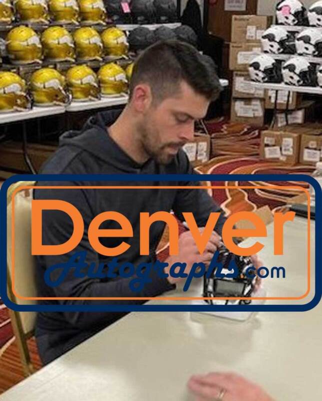 Justin Tucker Autographed Baltimore Ravens Speed Mini Helmet Beckett 39574