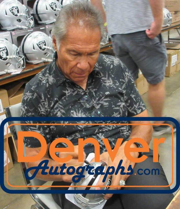 Jim Plunkett Autographed Las Vegas Raiders Speed Mini Helmet BAS 40064