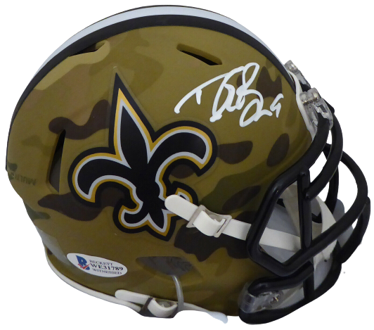 Shop Drew Brees New Orleans Saints Autographed Gold Full Size Authentic  Speed Helmet SB XLIV MVP