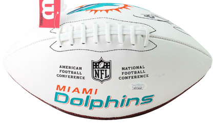 Jason Taylor Miami Dolphins Signed Miami Dolphins Logo Football (JSA COA)