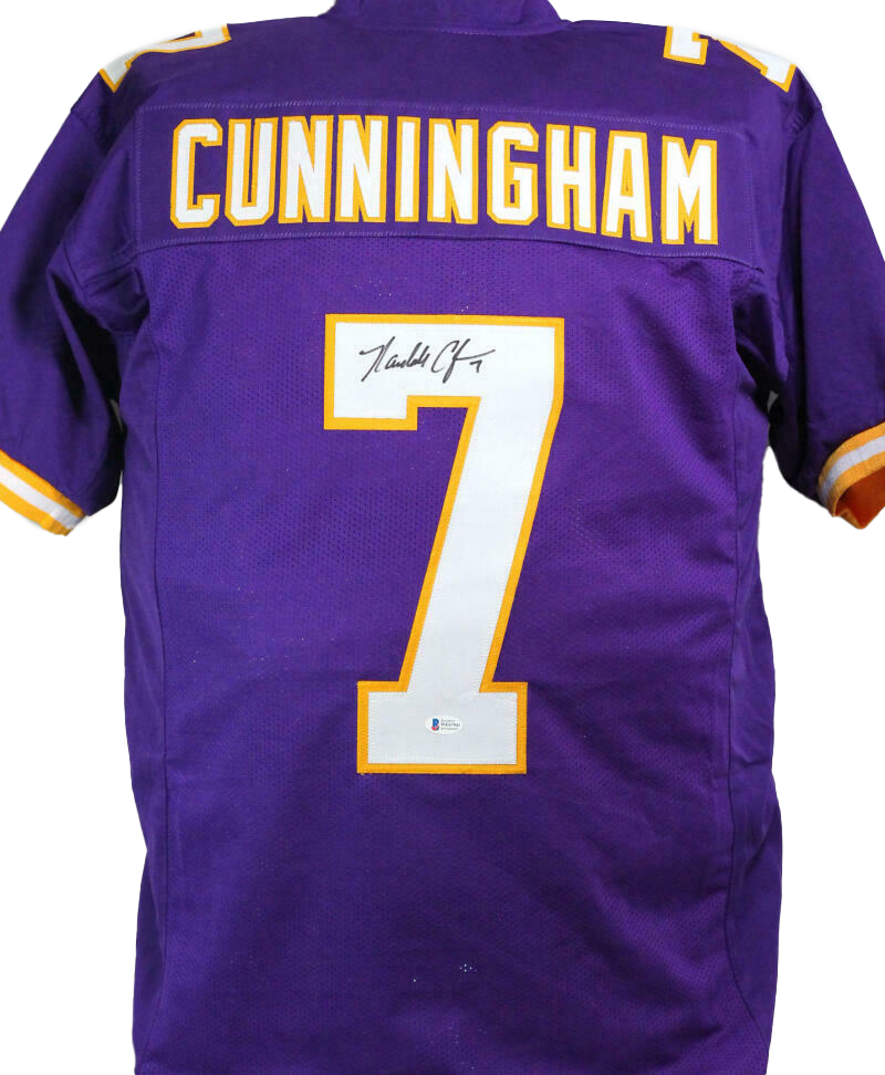 thejerseysourceautographsthejerseysourceautographs Randall Cunningham Minnesota Vikings Autographed Purple Pro Style Jersey - (BAS COA)