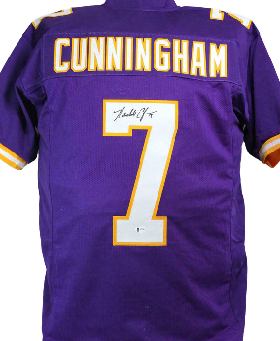 Randall Cunningham Minnesota Vikings Autographed Purple Pro Style Jersey - (BAS COA)