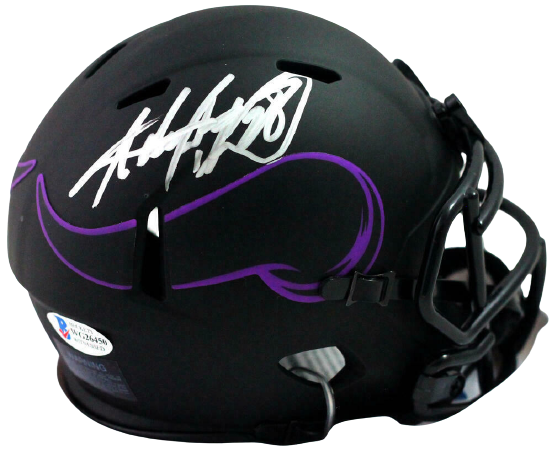 Adrian Peterson Minnesota Vikings Autographed Eclipse Mini Helmet-(BAS COA), , 