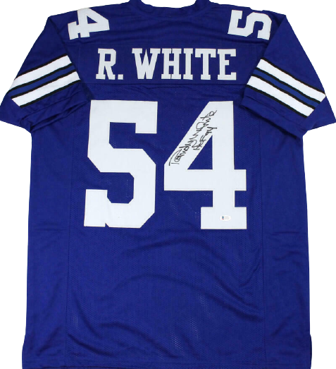 Randy White Dallas Cowboys Signed Blue Pro Style Jersey with HOF (BAS COA)