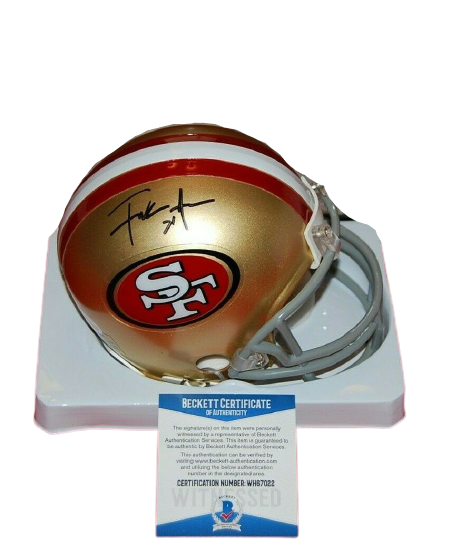 Frank Gore San Francisco 49ers Signed Mini Helmet 4 (BAS COA)