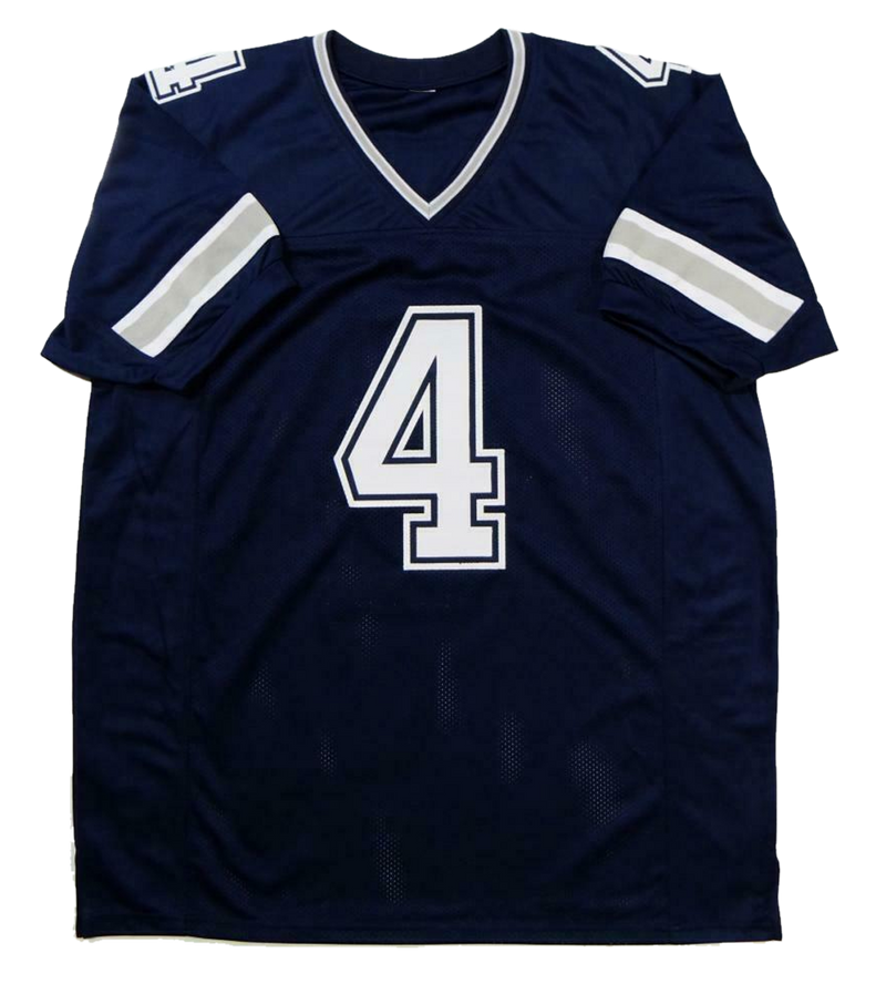 Dak Prescott Autographed Blue Pro Style Jersey (BAS COA)