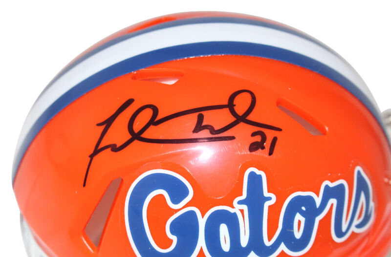 Fred Taylor Autographed Florida Gators Orange Mini Helmet BAS 40163