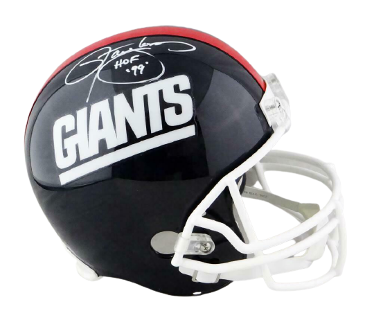 Lawrence Taylor New York Giants Signed New York Giants Full-sized 81-99 TB Helmet with HOF (BAS COA)