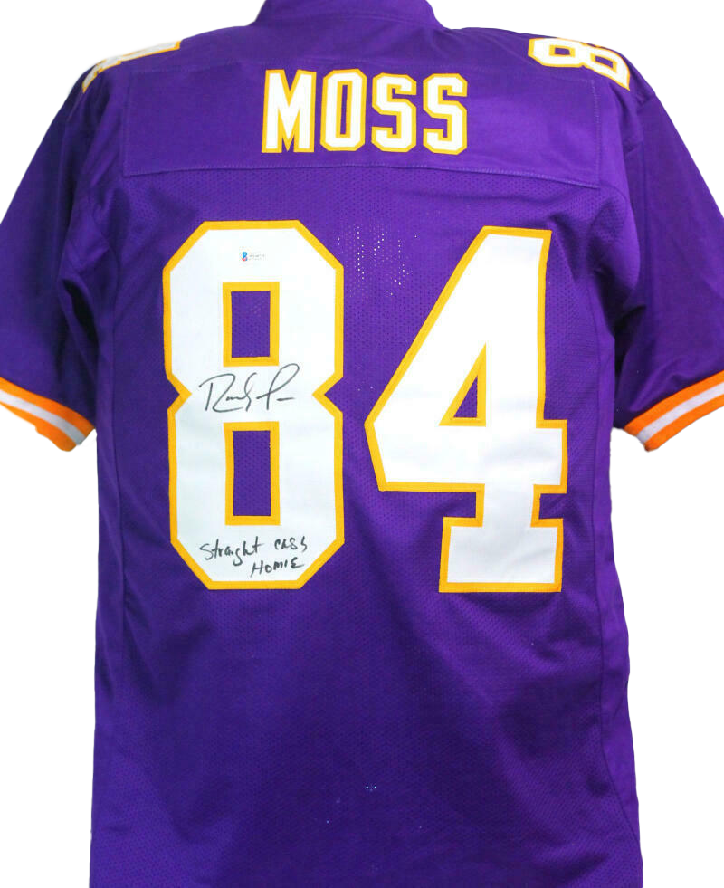 Randy Moss Autographed Red Pro Style Jersey - Beckett W Hologram *Black