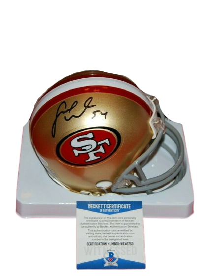 Fred Warner San Francisco 49ers Signed Mini Helmet 1 (BAS COA)