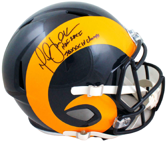 Marshall Faulk St. Louis Rams Signed 81-99 Speed F/S Replica Helmet BAS COA (Los Angeles)