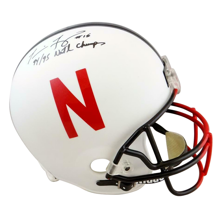 Tommie Frazier Nebraska Cornhuskers Signed F/S Helmet W/ Nat'l Champs (BAS COA)
