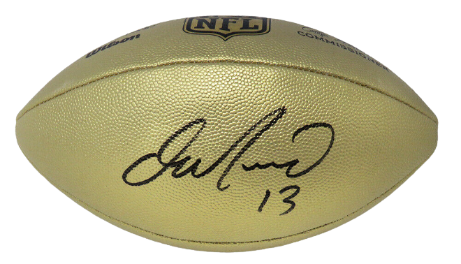 Dan Marino Miami Dolphins Signed Wilson Duke Gold Metallic NFL Full Size Replica Football (SCHWARTZ)