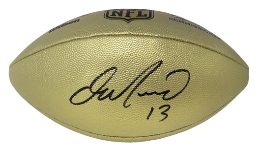 Dan Marino Miami Dolphins Signed Wilson Duke Gold Metallic NFL Full Size Replica Football (SCHWARTZ)