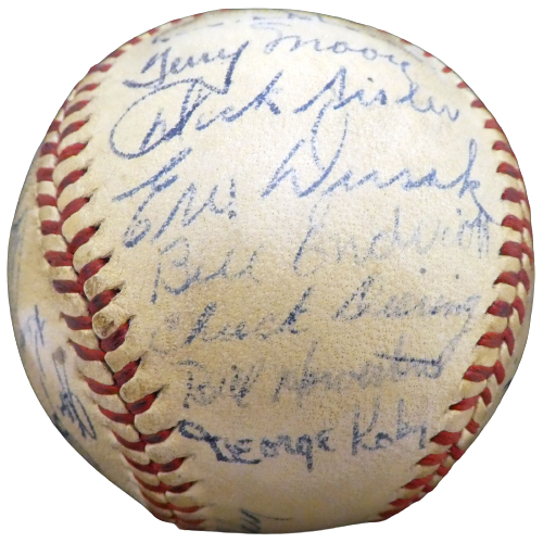 1947 Cardinals St. Louis Cardinals Signed Baseball with 27 Signatures A52646 (BAS COA), , 