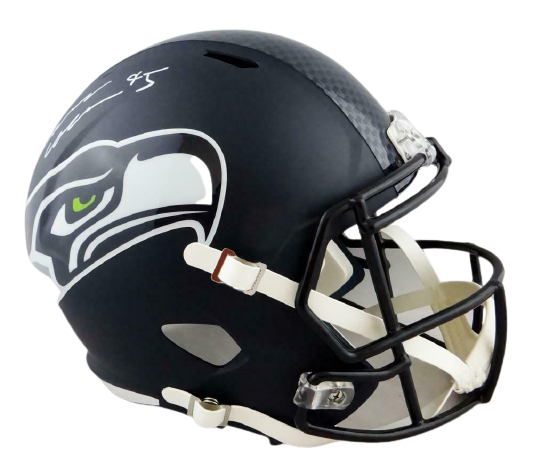 LJ Collier Seattle Seahawks Signed Seattle Seahawks Full-sized Speed Helmet *White (BAS COA)