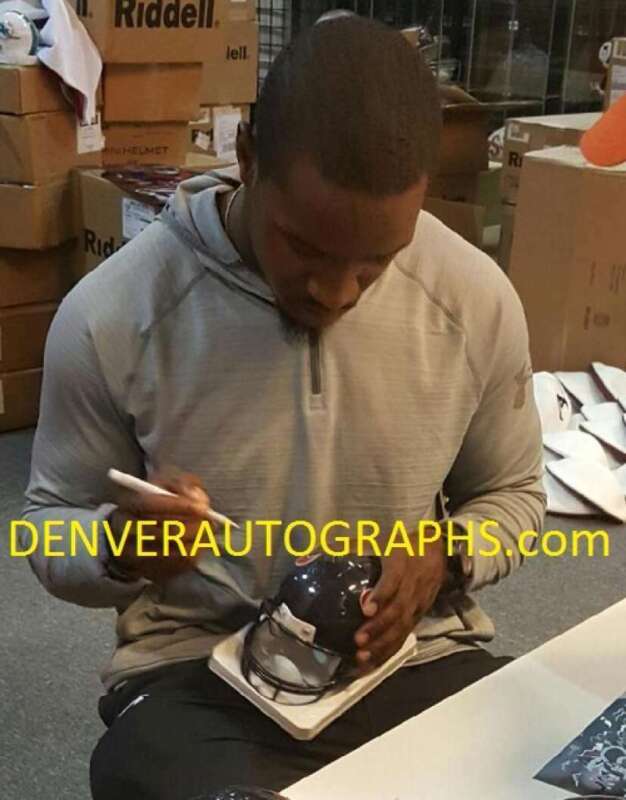 Lamar Miller Autographed/Signed Houston Texans Mini Helmet JSA 16927