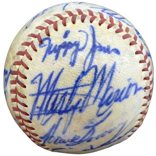 Del Ennis Philadelphia Phillies Signed 1950 Cardinals Phillies Baseball 19 Sigs A52636 (BAS COA)