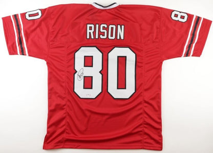 ANDRE RISON SIGNED AUTOGRAPHED ATLANTA FALCONS CUSTOM JERSEY PSA COA