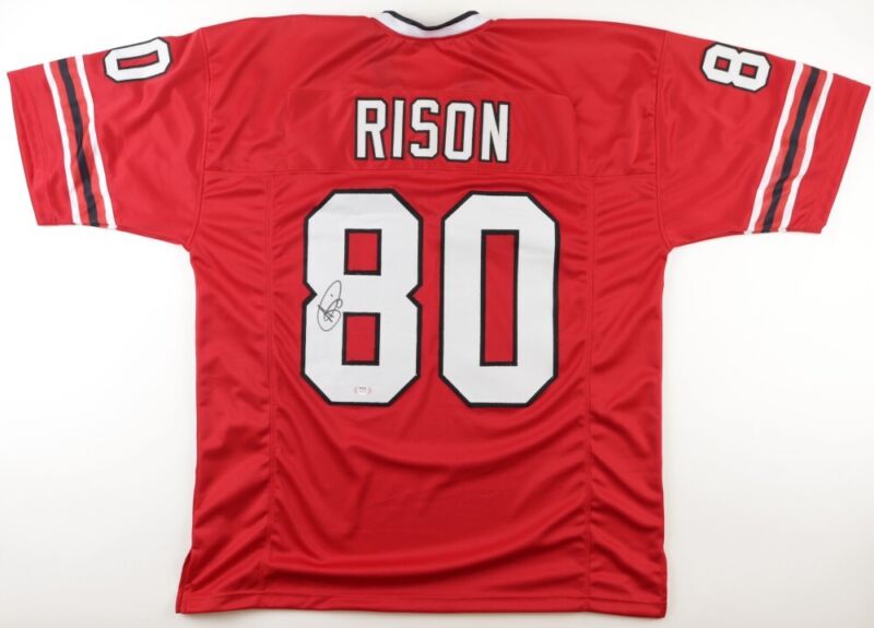ANDRE RISON SIGNED AUTOGRAPHED ATLANTA FALCONS CUSTOM JERSEY PSA COA