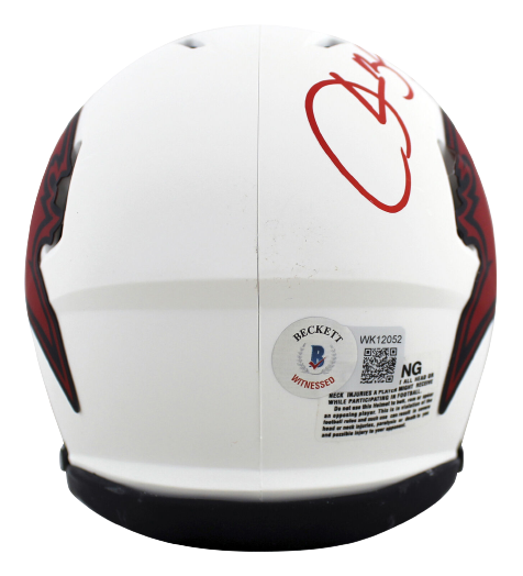 Derrick Brooks Tampa Bay Buccaneer Signed Authentic Lunar Speed Mini Helmet (BAS COA)