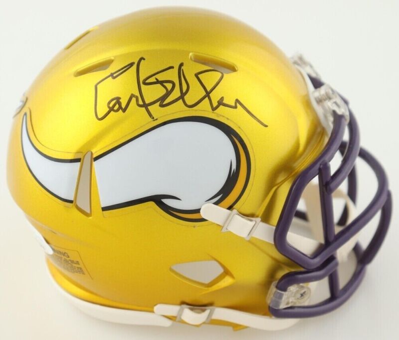 CARL ELLER SIGNED AUTOGRAPHED MINNESOTA VIKINGS FLASH MINI HELMET JSA COA