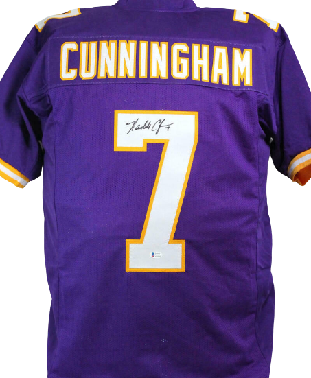 thejerseysourceautographsthejerseysourceautographs Randall Cunningham Minnesota Vikings Autographed Purple Pro Style Jersey - (BAS COA)