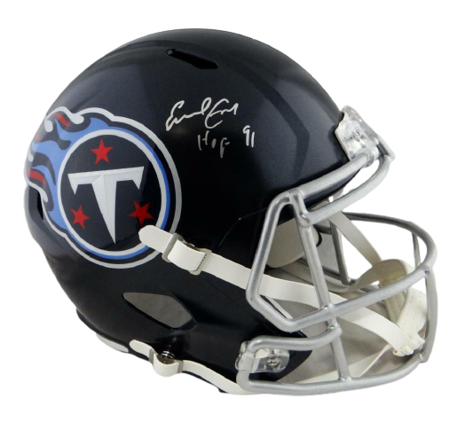 Earl Campbell Tennessee Titans Signed Tenn Titans Full-sized Speed Helmet with HOF *Silver (JSA COA)