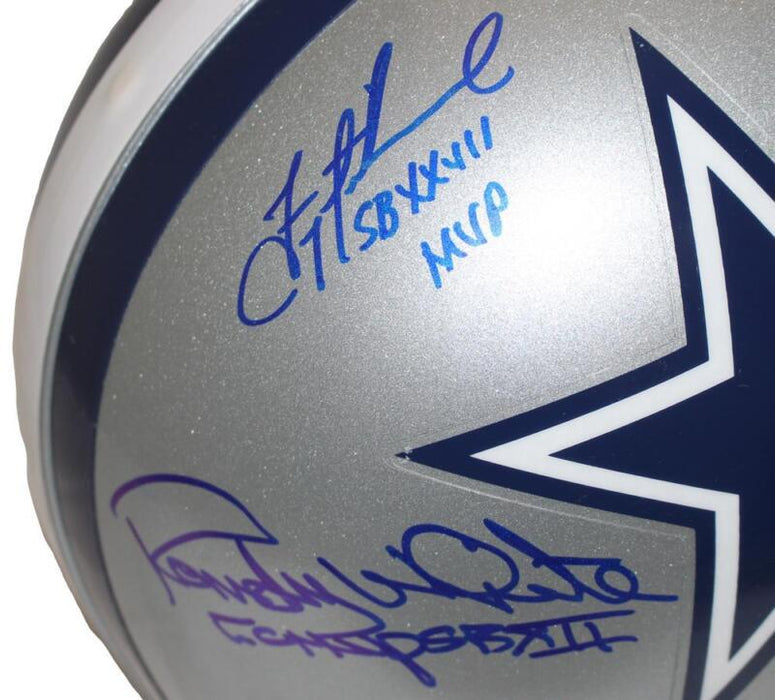 Dallas Cowboys Super Bowl MVP Signed Authentic VSR4 Helmet 5 Sigs Beckett 38998