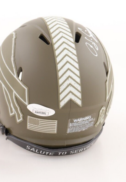 OJ SIMPSON AUTOGRAPHED BUFFALO BILLS STS MINI HELMET JSA COA