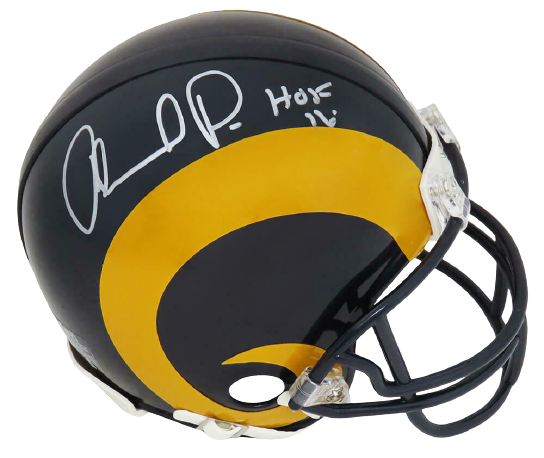 Orlando Pace Los Angeles Rams Signed Throwback Riddell Mini Helmet