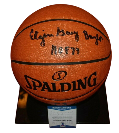 ELGIN GAY BAYLOR Los Angeles Lakers signed Basketball HOF 77 2 BAS COA